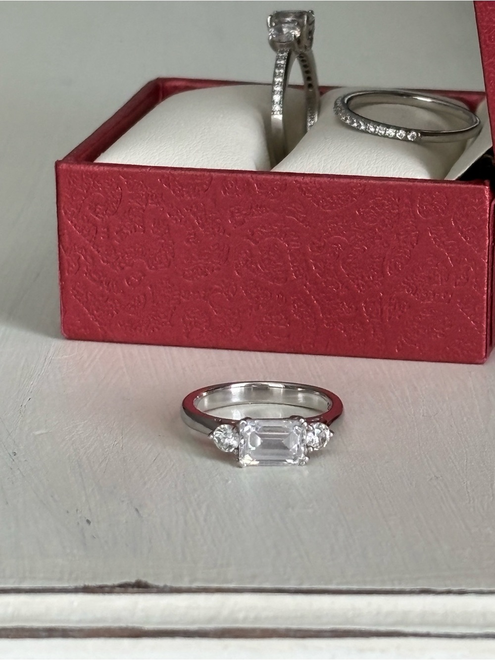 Vintage Berricle 925 Sterling Silver CZ Rings Lot Set Of 3 - Picture 3 of 7